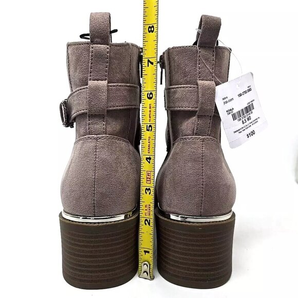 Liz Claiborne Emberly Koala Suede Taupe Boots Women's Size 8.5 Wide Width - Picture 4 of 12